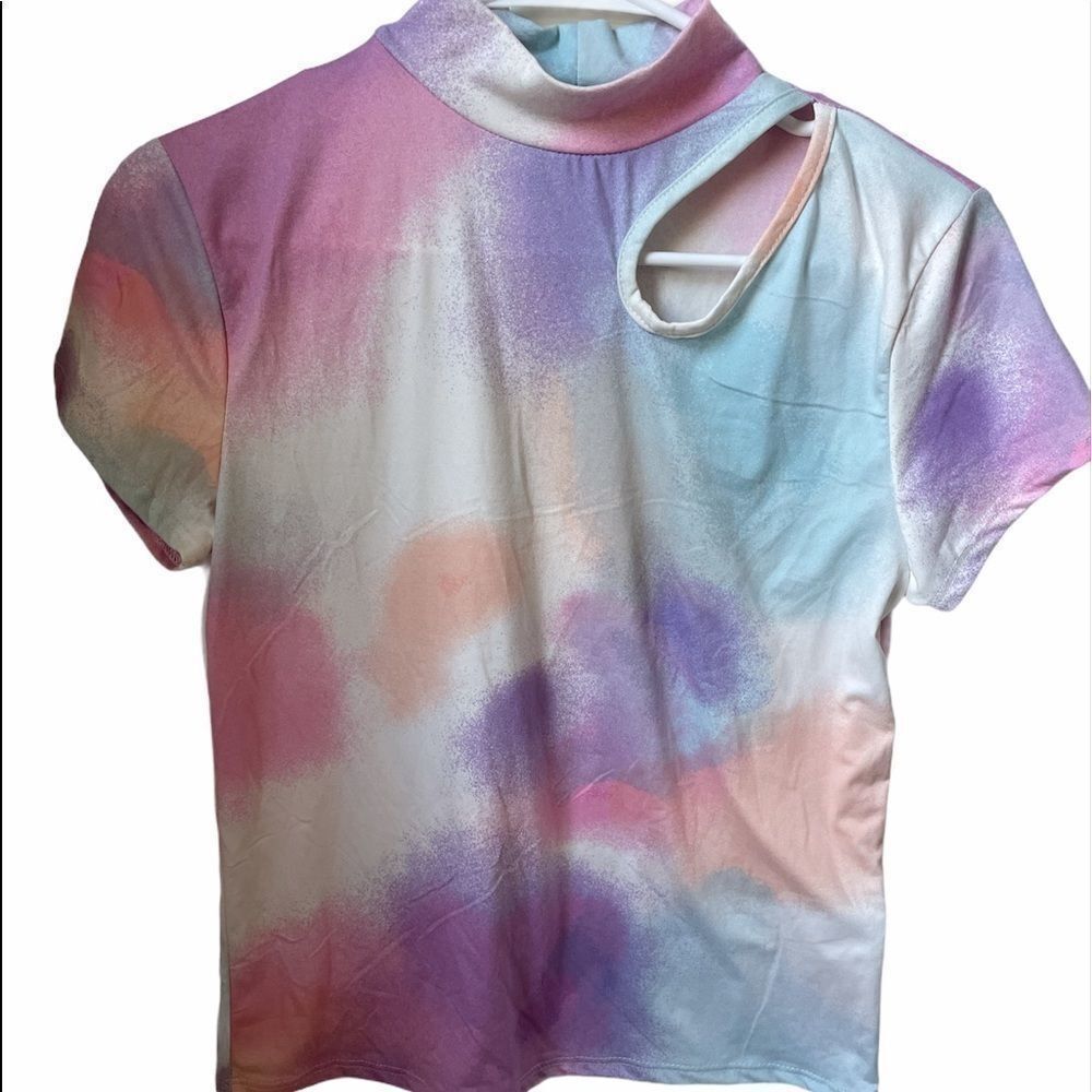 Tie dye crop shirt 